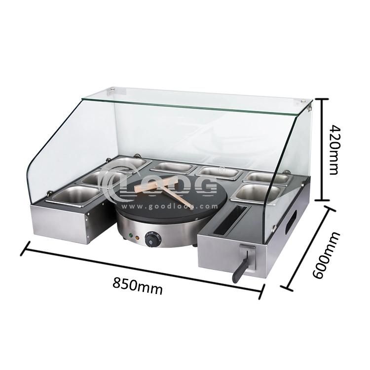 Luxury New Crepe Serving Station for Cast Iron Crepe Maker Restaurant Equipment Non-Stick Cake Making Machine Round Crepe Griddle