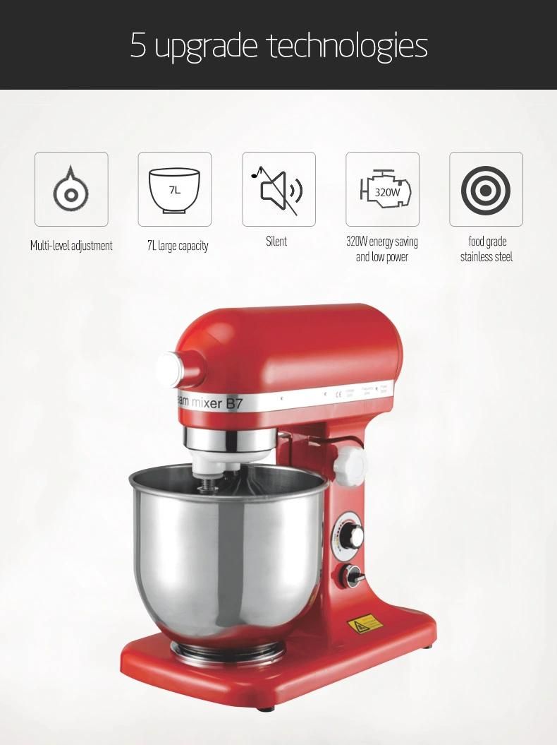 Multi Speed Hotel Kitchen Chef Machine 7L Humanized Head up Design