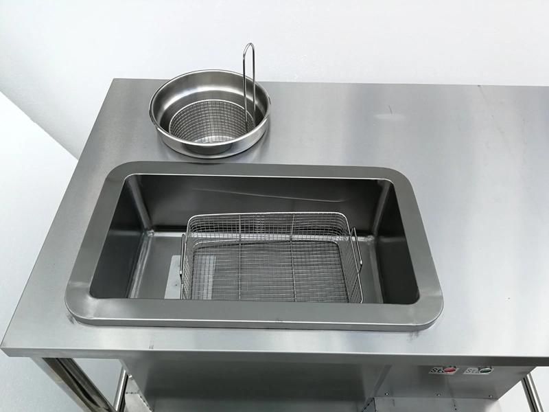 Stainless Steel Simple Work Bench Easy Breading Table Western Fast Food Kfc Fryer Equipment Wrapping Power Table