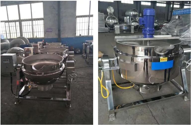 Electric Boiling Pan Jacketed Cooking Mixer Machine