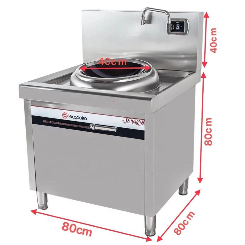 Electric 380V 8kw Stainless Cooking Equipment in Kitchen Steel Wok Kitchen Equipment