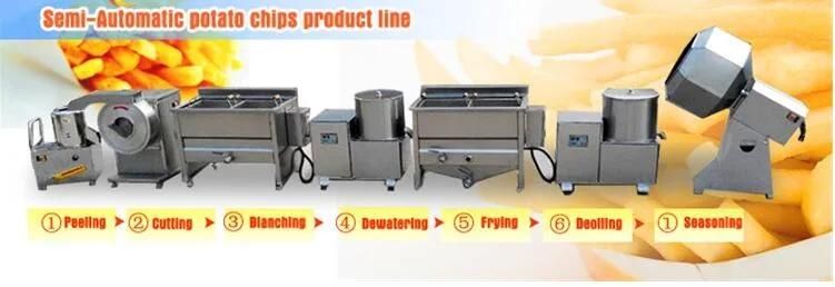 Semi-Auto Potato Chips French Fries Potato Chips Snack Making Machine