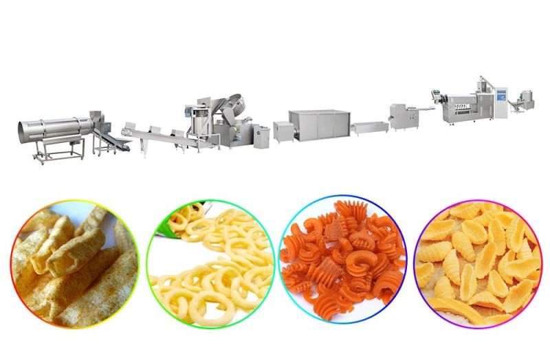 Hot Sale Automatic Fried 3D Pellet Snacks Food Machine Process Line Extrded 2D Pellect Chips Making Machine for Sale