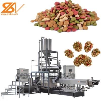 Cat Dog Food Making Machine Pet Food Production Line with Capacity of 1000kg/H.