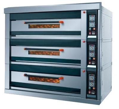 Three Compartment Gas Deck Oven for Bread Baking