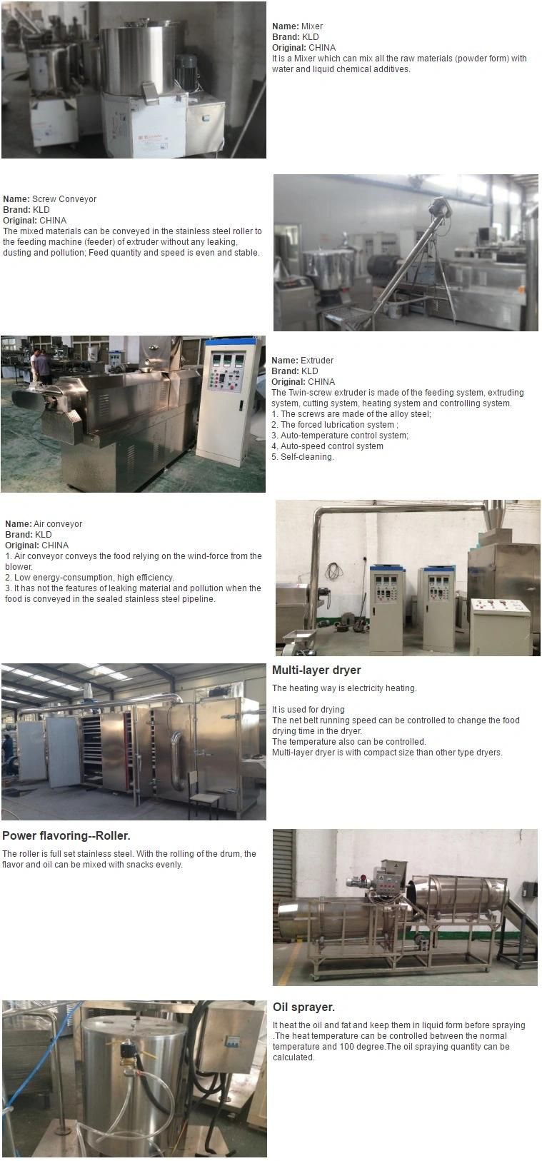 Puff Rice Puffed Corn Chips Curls Stick Fried Bar Snack Coco Pop Cereal Rings Cheese Ball Core Filling Twin Screw Extruder Processing Making Machine