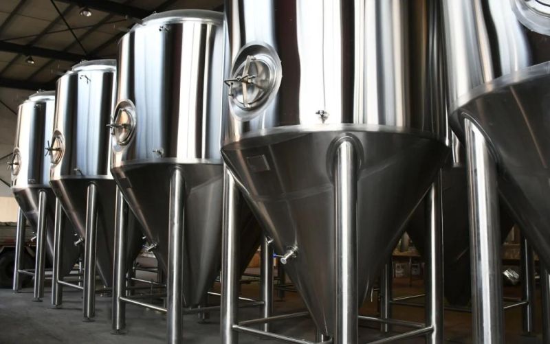 2000L Fermentation Vessel SS304 Beer Fermenter Conical Cooling Tank