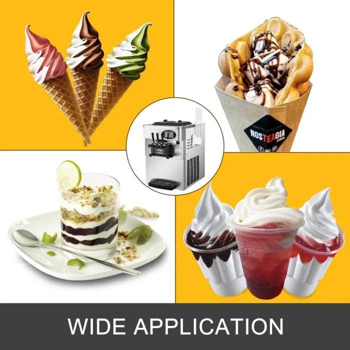 Stainless Steel Stand-up Ice Cream Machine Is Suitable for Milk Tea Shop