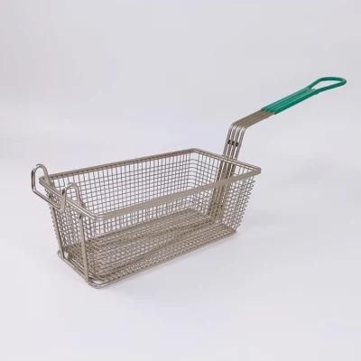 Restaurant Iron Wire Mesh Deep Fat Chip Fish Fryer Basket French Fries Holder Layered Fat ...