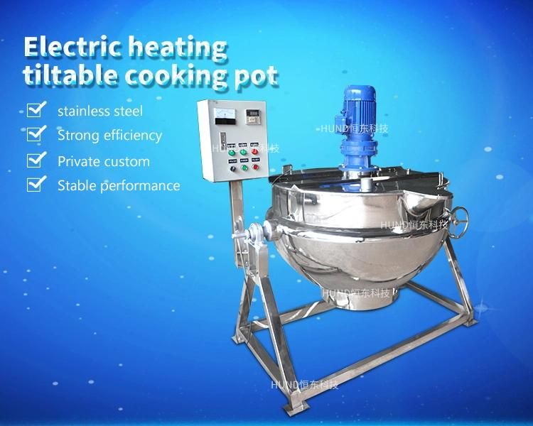 Industrial Double Jacketed Cooking Kettle with Mixer for Jam