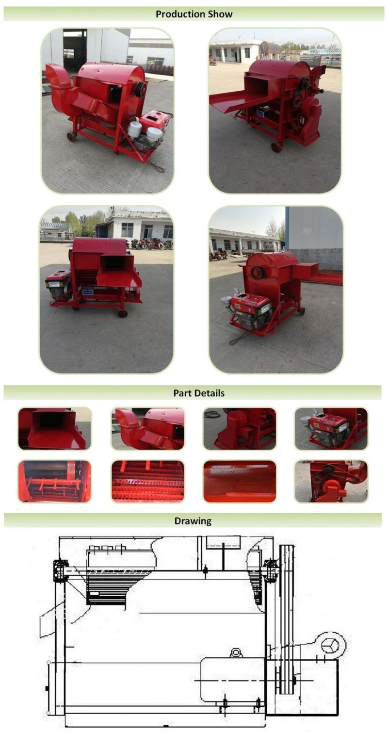 Sorghum Thresher Paddy/ Rice Threshing Machine Equipment/Mungbean Soybean Dehuller