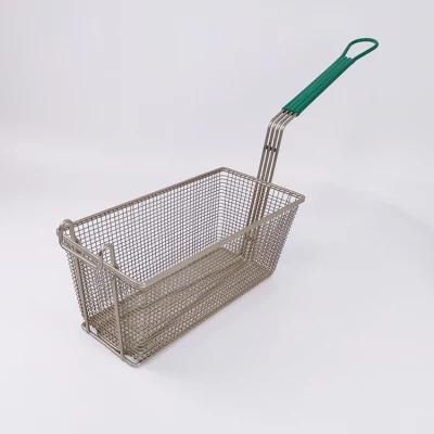 Fry Basket Kitchen Accessories Rectangle Wire Mesh Deep Fat Kitchen Stainless Steel Round ...