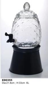 Glass Beverage Jar Special Type Juice Jar