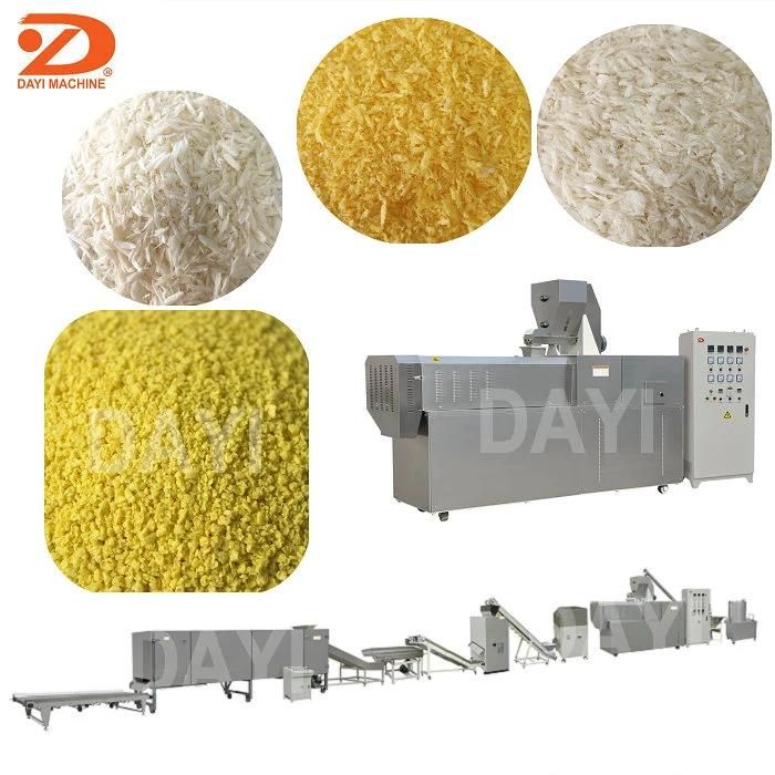 Double Screw Extruder Corn Puff Bread Crumbs Processing Machine Line