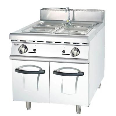 Gh984 Gas Bain Marie with Cabinet for Hotel Commercial Use