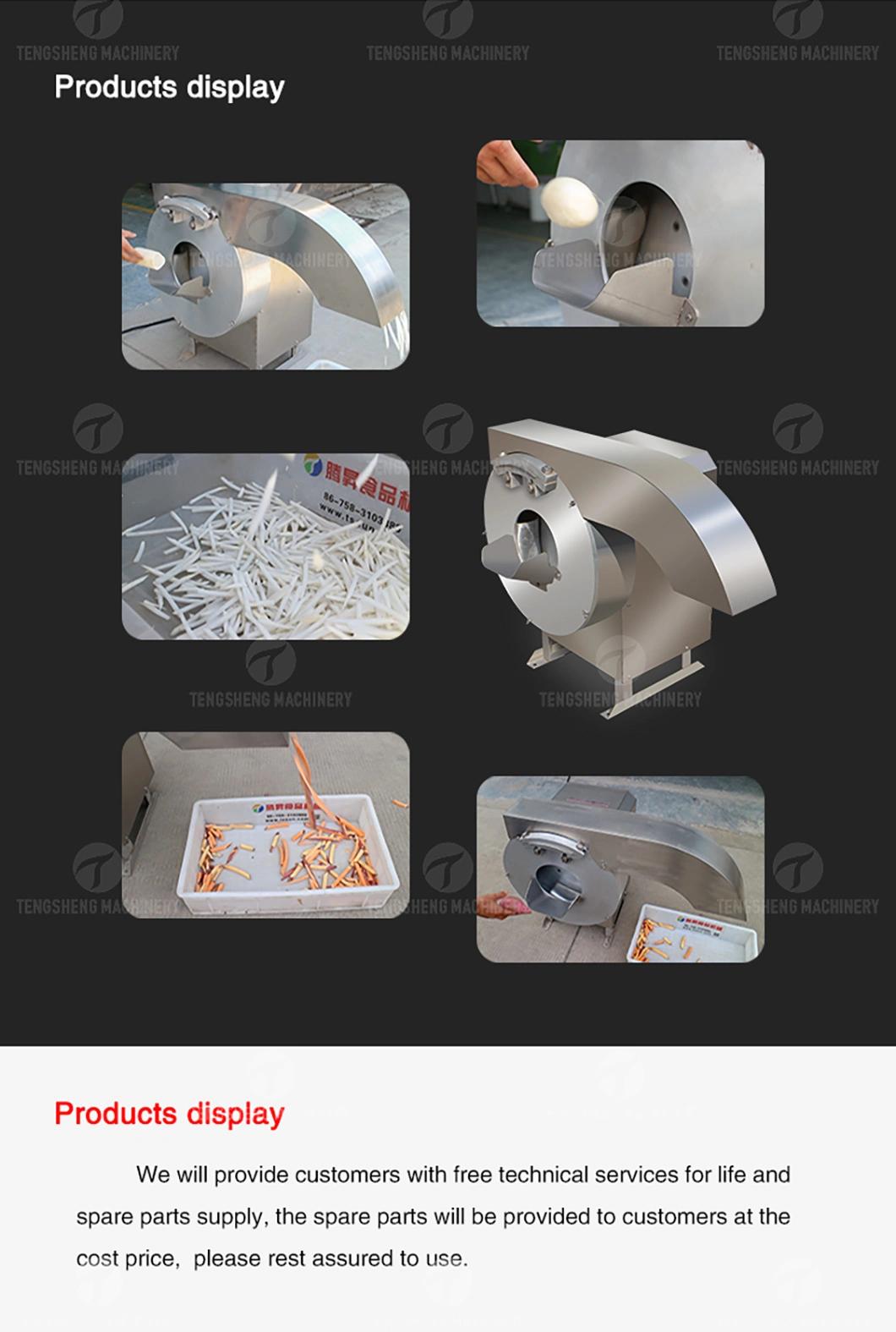 Food Industrial Electric Vegetable Cutter French Fries Cutting Onion Chopper Fruit Strips Sweet Potato Slicing Machine (TS-Q128)