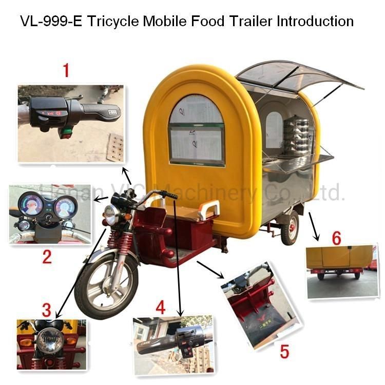 Electric motor driven mobile food cart