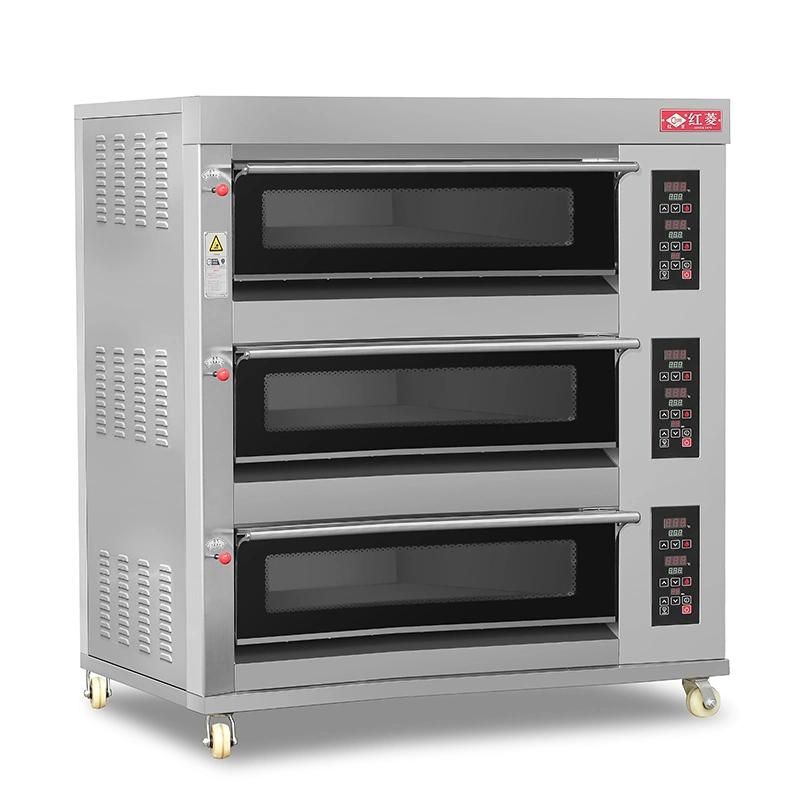 Factory Price 3 Decks 9 Tray Baking Oven/Food Machine