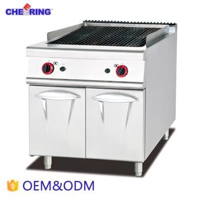 Counter-Top Gas Lava Rock Grill with Cabinet