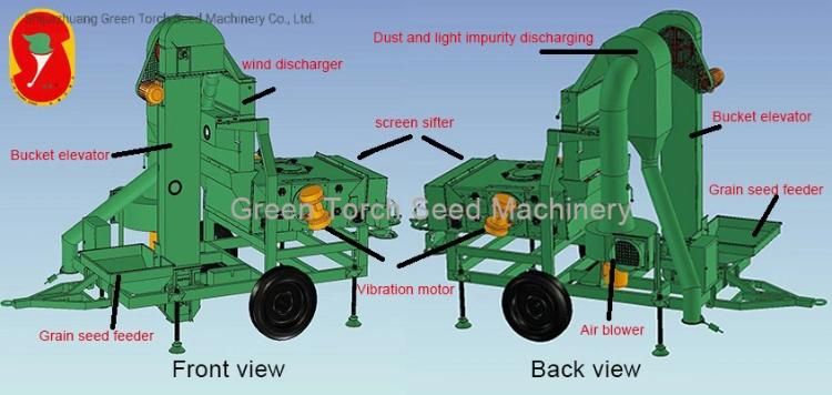 3-10t/H Wheat Maize Paddy Sesame Seeds Cleaner and Grader