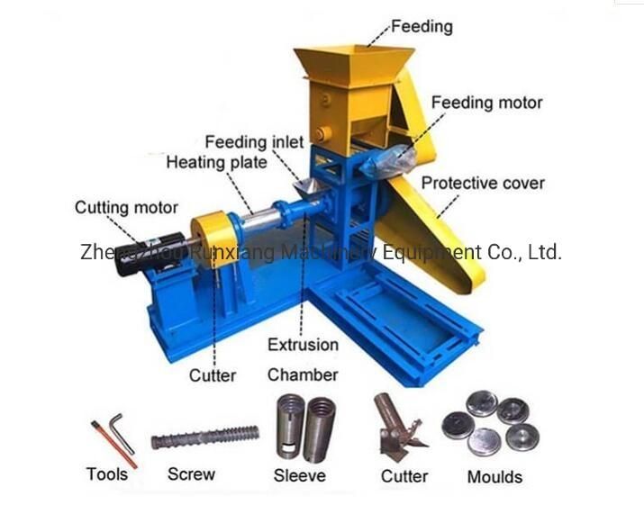 Floating Aquatic Animals Fish Feed Extruder Pellet Mill Machine