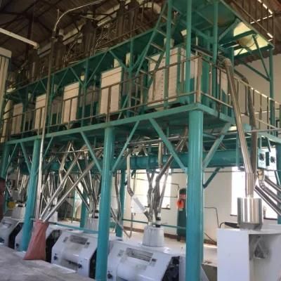 Automatic 90t/D Maize Flour Making Machine Maize Grits Mill Africa