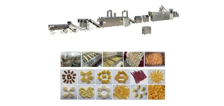 High Speed Snacks Food Making Machine 3D Fried Snack Pellet Processing Line