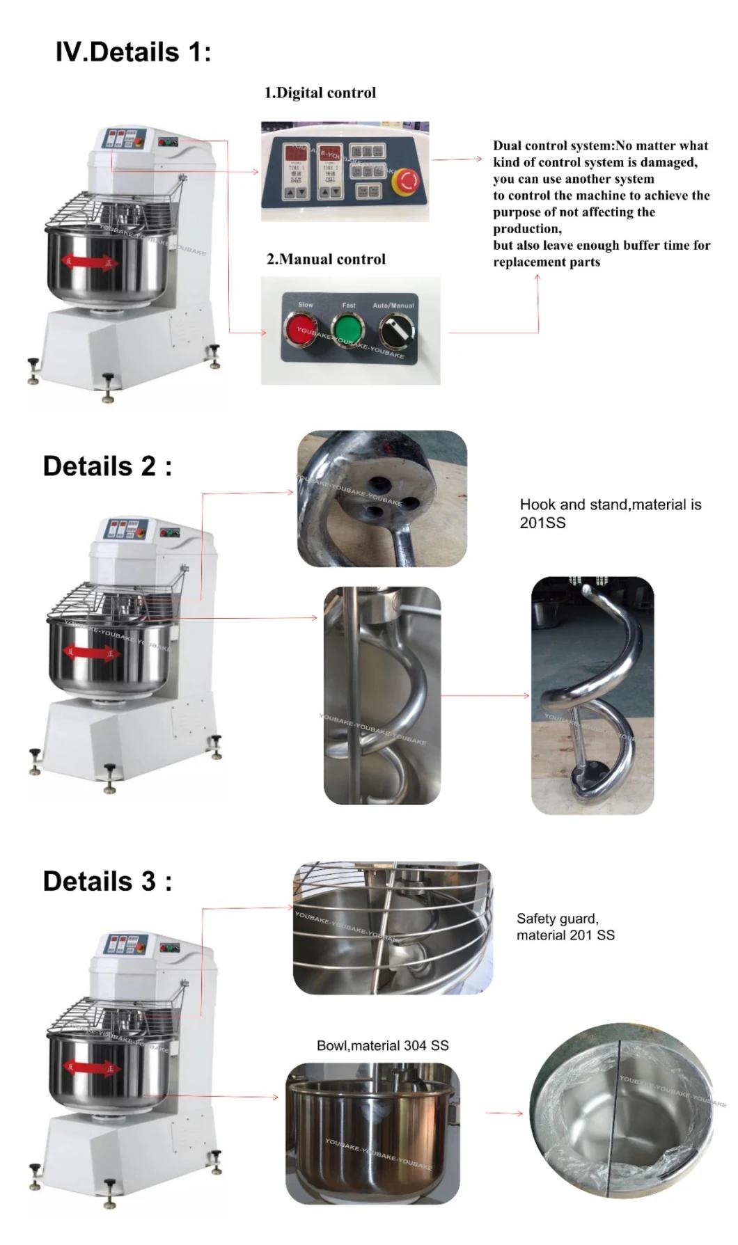 Mutil-Function Full Automatic 25kg 50kg 75kg 100kg 125kg Food Dough Mixer Maker Mixing Machine Price