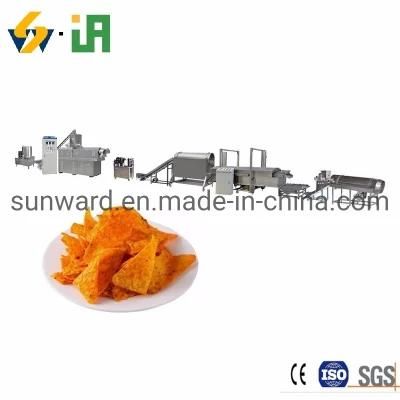 Automatic Deep Fried Triangle Round Corn Chips Plant Machine