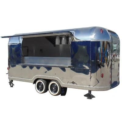 New Style Mobile Shiny/ Wiredrawing Stainless Steel Airstream Food Truck, Catering ...