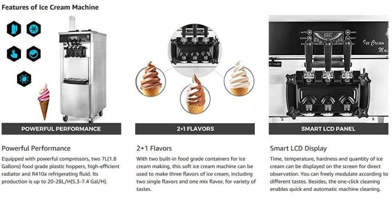 Multifunctional Cheap High Quality Soft Serve Ice Cream Machine