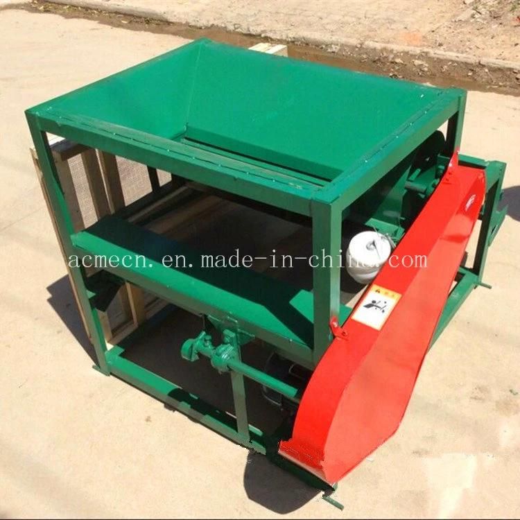 Raw Grain of Rice Vibrating Screening Double Deck Vibration Cleaning Screen Paddy Seeds Cleaner