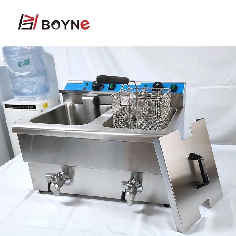 12L Double Tank Electric Open Fryer for Kitchen