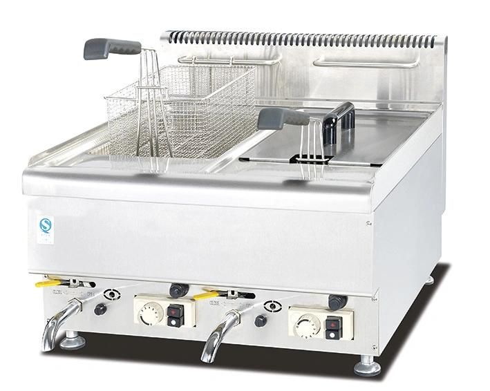 Commercial Two Tank Stainless Steel Gas Deep Fryer