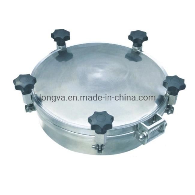 DN500 Sanitary Stainless Steel Round Shape Pressure Manhole Cover for Beer Fermentation Tank