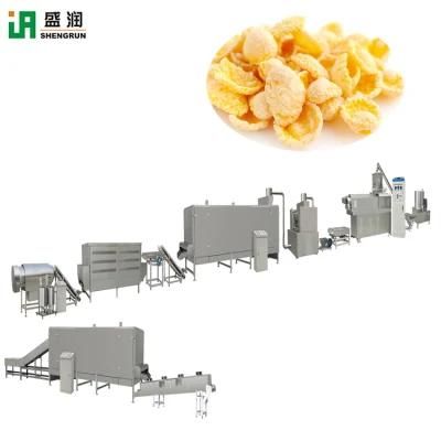 Breakfast Cereal Making Machine Equipment Corn Chips Extruder Processing Line