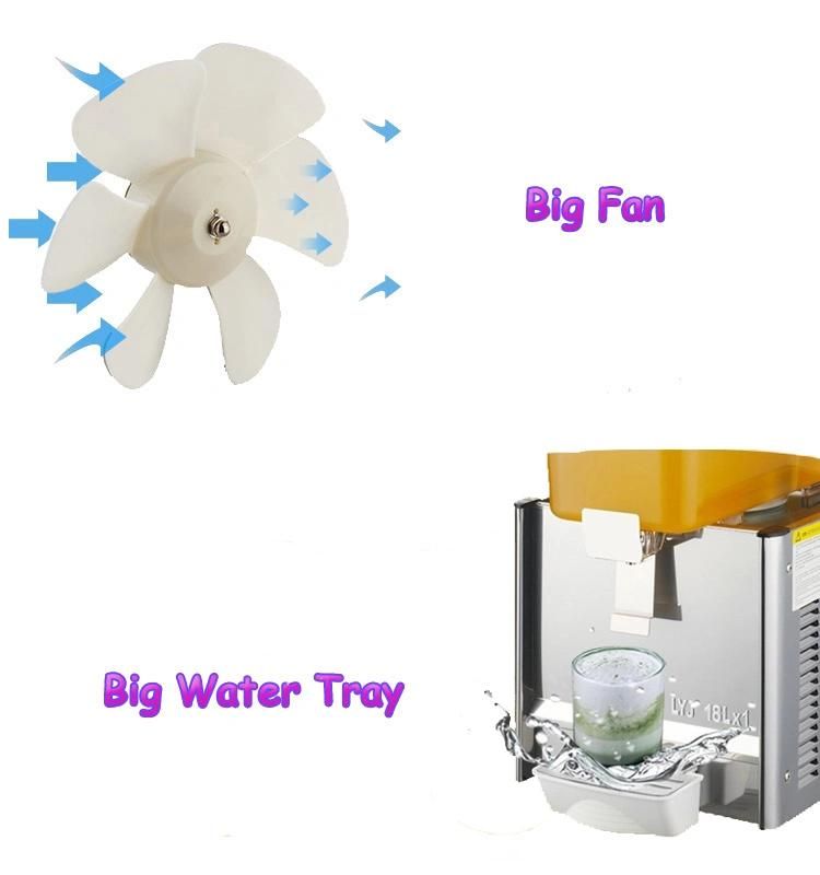 18L Single Bowl Fruit Juice Dispenser Cold Drink Machine