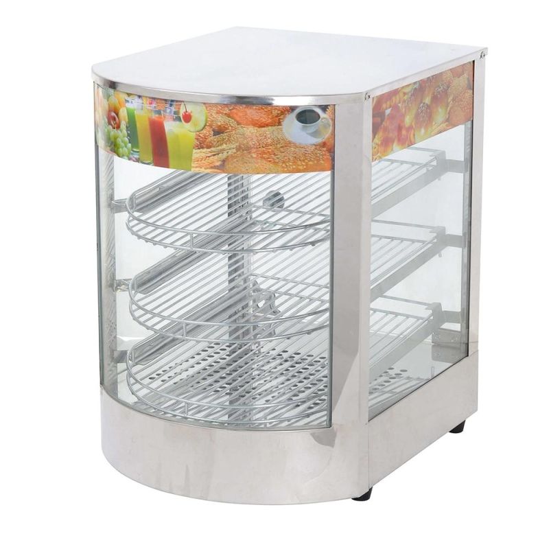 Food Warmer Showcase Fresh Fish Cake Warmer Machine Food Display Pie Warmer