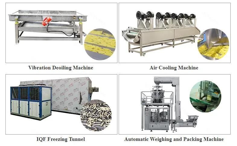 Electric Automatic French Fries Potato Chips Sticks Processing Potato Finger Snack Food Making Machine