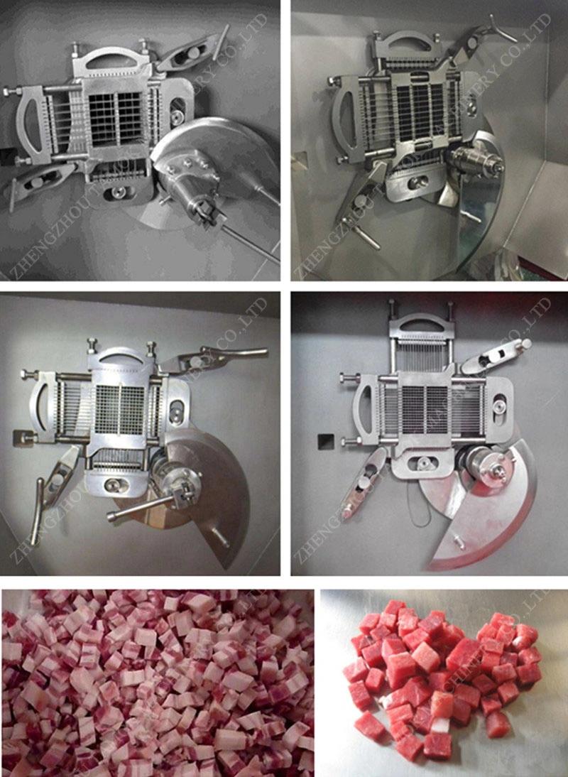 Automatic Frozen Goat Meat Cube Cutter Poultry Meat Dicing Machine
