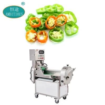 Vegetable Chopper Conveyor Belt Slicing Slicer Pepper Cutting Machine