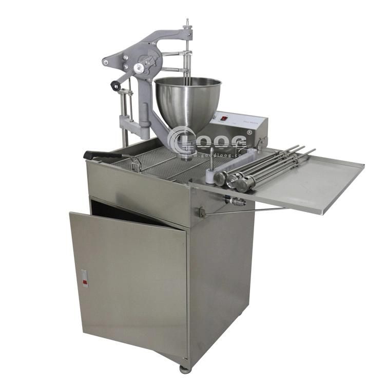 China Professional Donut Supplier Commercial Industrial Mini Doughnut Maker Stainless Steel Donut Making Machine Manual Type Mini Donut Machine for Sale