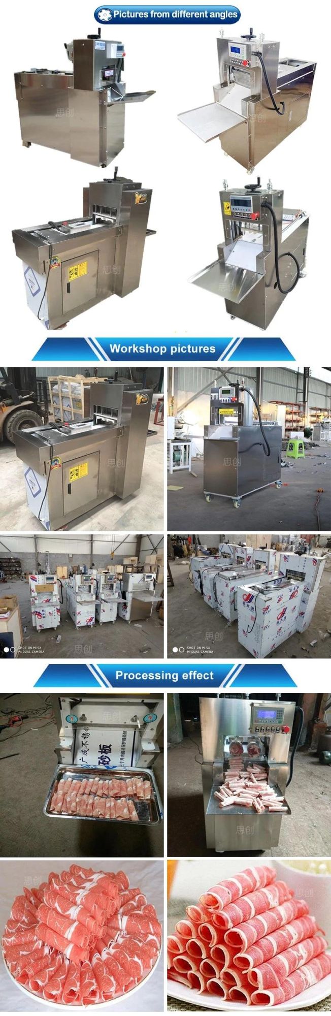 Commercial Beef Mutton Frozen Meat Grinders Meat Processing Equipment & Slicer