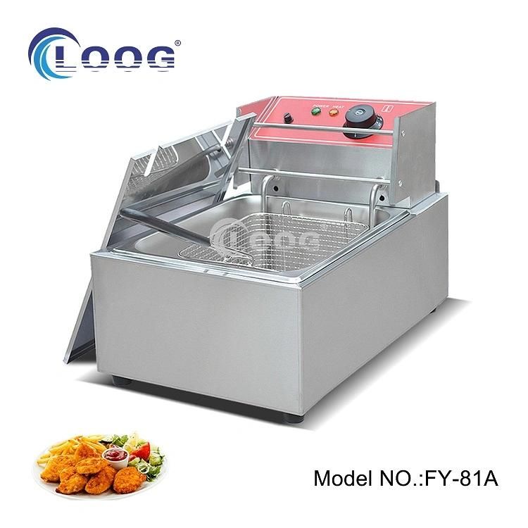 China Manufacturer Restaurant Equipment Best Stainless Steel Single Tank Chicken Fat Fryer Deep Potato Oil Frying Machine