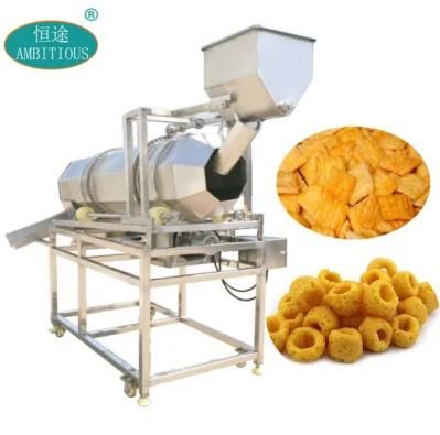 Automatic Drum Puffed Peanut Nuts Food Snack Seasoning Mixer Machine