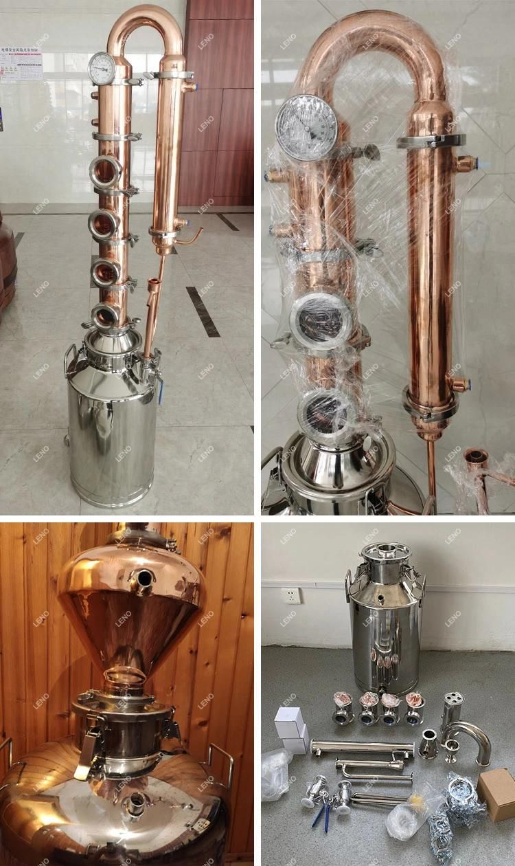 Alcohol Distillation Modular Moonshine Pot Still Reflux Column for Whisky Rum Gin Vodka Brandy Spirit Wine Equipment Distiller