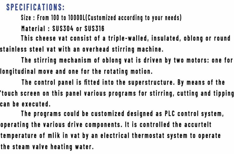 Capacity Customized Cheese Making Equipment Mozzarella Cheese Making Machine