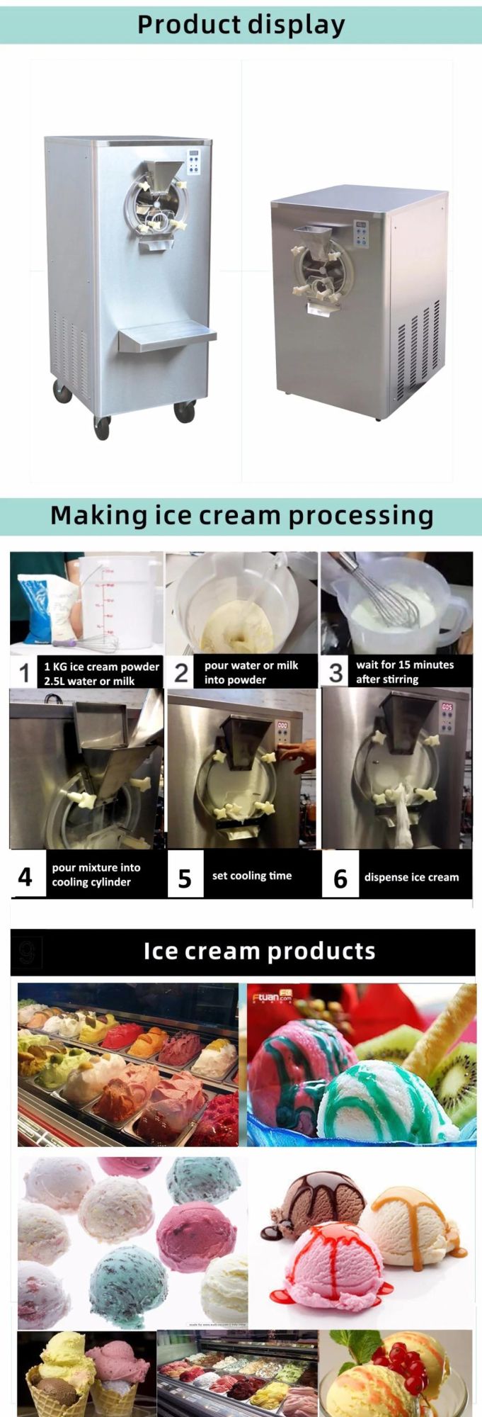 Desktop Commercial Hard Ice Cream Machine