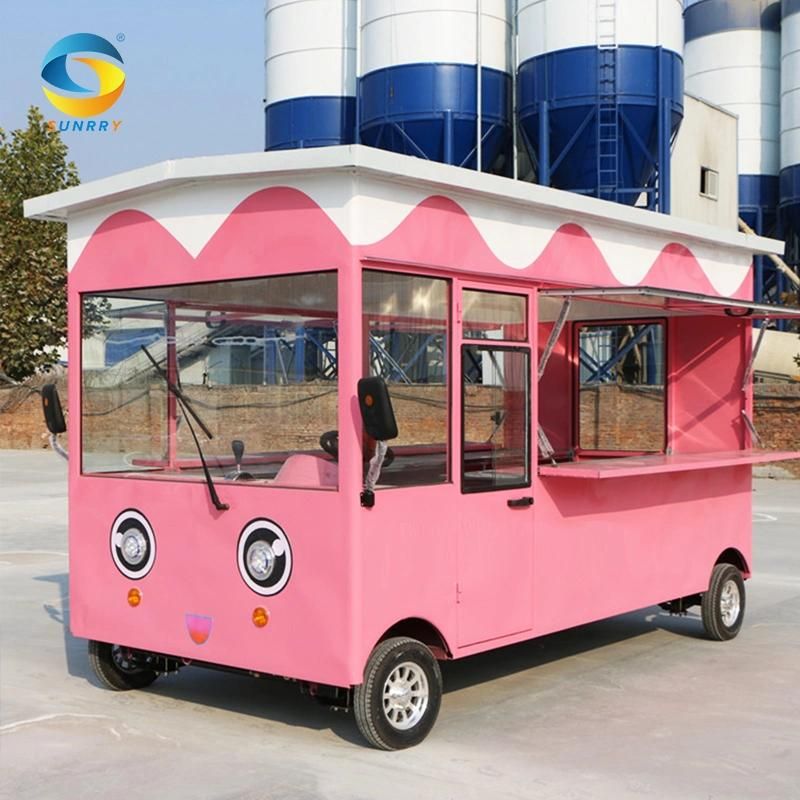 Sunnry Small Used Ice Cream Truck Mobile Food Cart Food Trailer with Full Kitchen Equipments