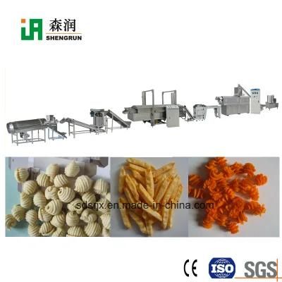 Small Scale Corn Bugles Production Line Fried Snacks Making Machine